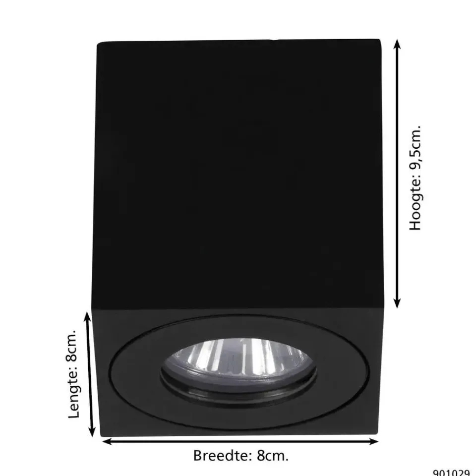 EGLO Torrecola Plafondlamp - GU10 - 9,5 cm - Zwart New
