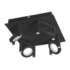 EGLO Trastanello Opbouwspot - LED - 4 lichts - Zwart Best