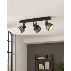 EGLO Turrock Opbouwspot - E27 - Staal - Zwart/Grijs Best