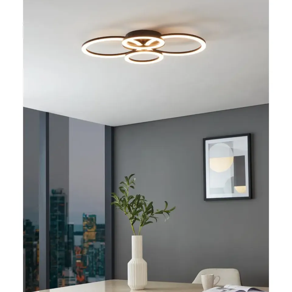 EGLO connect.z EGLOconnect.zParrapos-ZSmartPlafondlamp-61,5cm-Zwart/Wit New