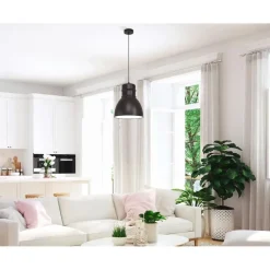 EGLO EburyHanglamp-E27-Ø38cm-Zwart/Wit Online