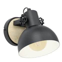 EGLO LubenhamWandlamp-1lichts-E27-Zwart,Bruin Hot