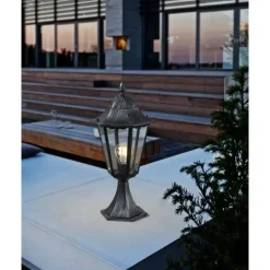 EGLO Navedo-Buitenverlichting-Tuinpaaltje-1Lichts-Zwart,Zilver-Patina Outlet