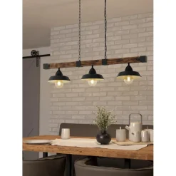 EGLO OldburyHanglamp-3-Lichts-E27zwart/bruin Hot