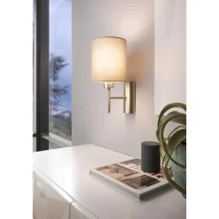 EGLO Pasteri-Wandlamp-1Lichts-Nikkel-Mat-Taupe Hot