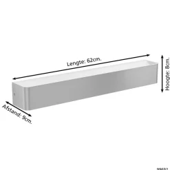 EGLO Sania5Wandlamp-LED-62cm-Nikkel-Mat/Wit