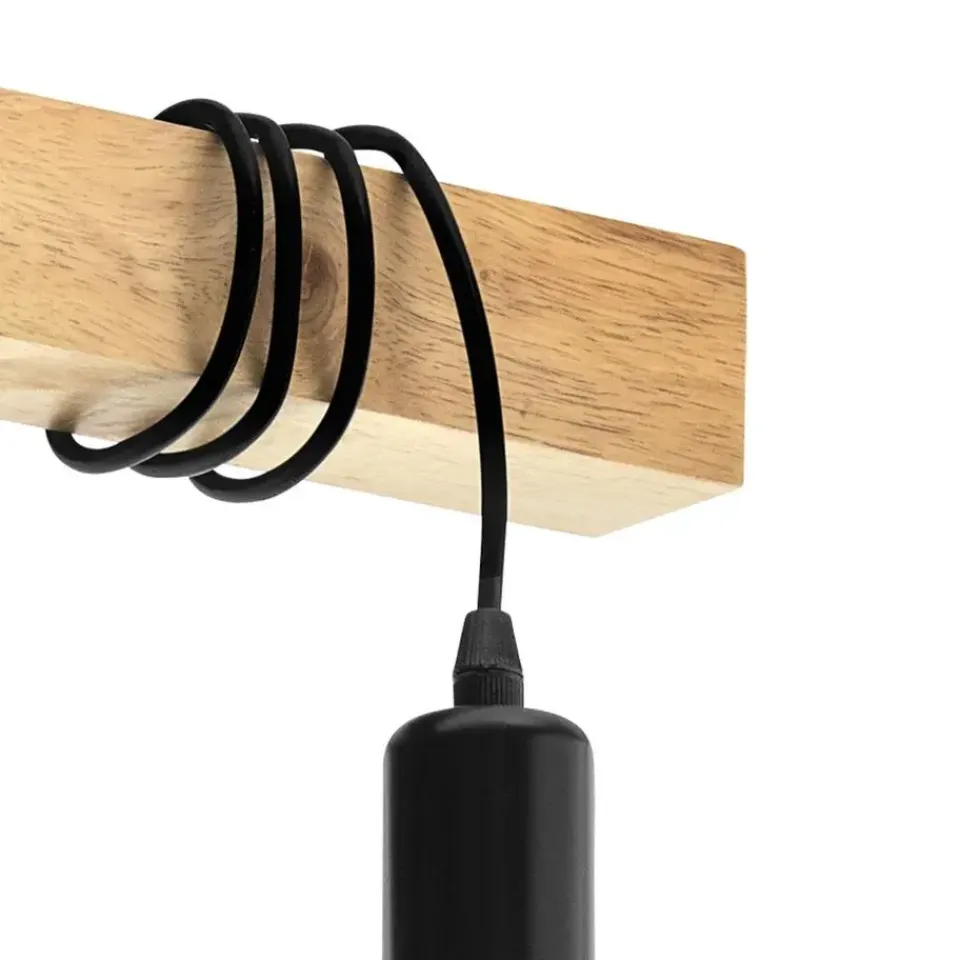 EGLO TownshendPlafondlamp-E27-55cm-Zwart/Bruin Clearance