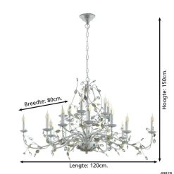 EGLO VintageFlitwick1Kroonluchter-15Lichts-Ø1200mm.-Zilver Sale