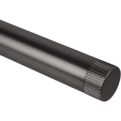 Leen Bakker Eindknop gordijnroede - gun metal ribbel Ø28mm - S/2 (2016385)