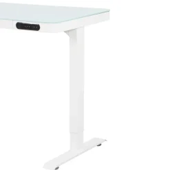 IVOL Elektrisch verstelbaar bureau / thuiswerkplek - 120x60 cm - Glas wit