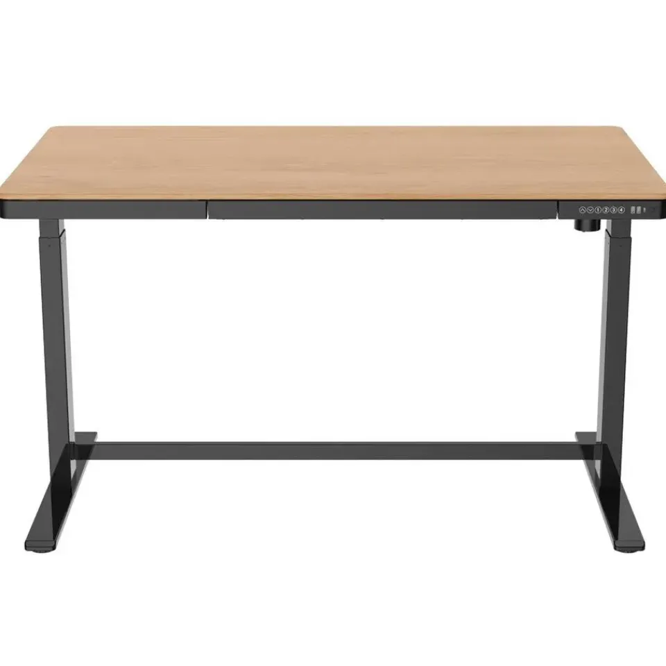 Euroseats Elektrisch verstelbaar bureau / thuiswerkplek - 140x70 cm - Whitewash eiken - Z New