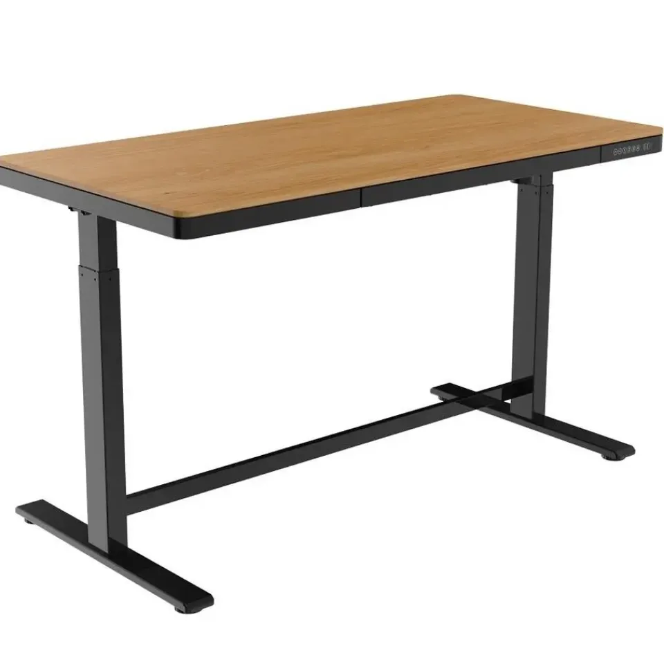 Euroseats Elektrisch verstelbaar bureau / thuiswerkplek - 140x70 cm - Whitewash eiken - Z New