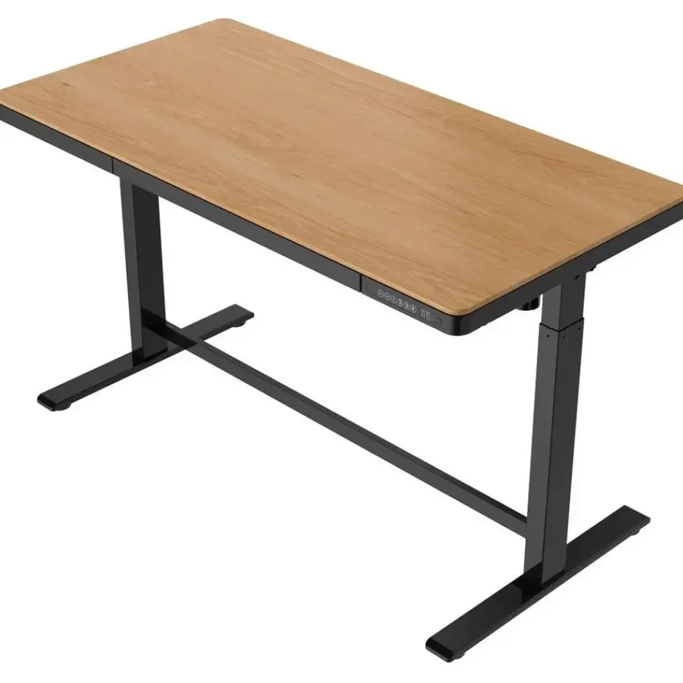 Euroseats Elektrisch verstelbaar bureau / thuiswerkplek - 140x70 cm - Whitewash eiken - Z New