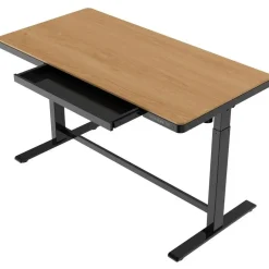 Euroseats Elektrisch verstelbaar bureau / thuiswerkplek - 140x70 cm - Whitewash eiken - Z New