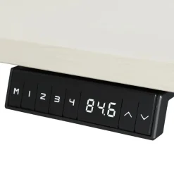 Sedero Elektrisch verstelbaar bureau - 140x80 cm - Single motor - Wit / Licht eiken Discount