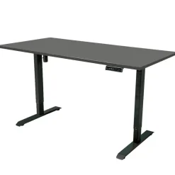 IVOL Elektrisch verstelbaar bureau - 160x80 cm - Single motor - Zwart / Antraciet Discount