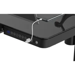 Euroseats Elektrisch verstelbaar bureau / thuiswerkplek - 120x60 cm - Glas zwart