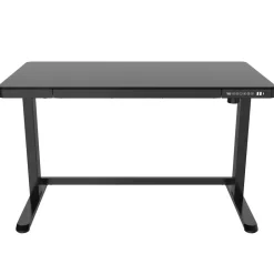 Euroseats Elektrisch verstelbaar bureau / thuiswerkplek - 120x60 cm - Glas zwart