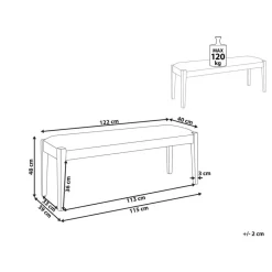 Beliani ELYRIA - Bankje - Grijs - Polyester Online