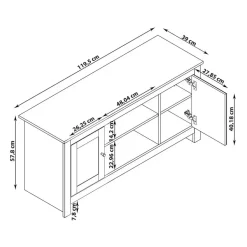 Loft24 Emerald - TV-meubel met 2 eiken spaanplaatdeuren Online