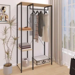 Emob Exclusive Emob Design Kledingrek Alizee - 90x40x167cm - met kledingroede & 2 legplanken Best