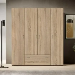 Emob Kledingkast Base - 160 x 52 x 177 cm - Wotan Oak-design Hot