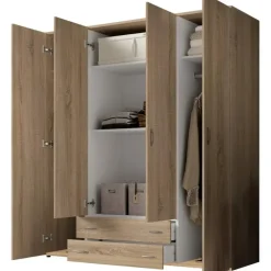 Emob Kledingkast Base - 160 x 52 x 177 cm - Wotan Oak-design Hot