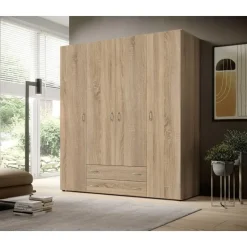 Emob Kledingkast Base - 160 x 52 x 177 cm - Wotan Oak-design Hot