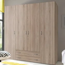 Emob Kledingkast Base - 160 x 52 x 177 cm - Wotan Oak-design Hot