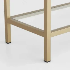 Emob Locelso Boekenplank - Gehard Glas - Metalen Frame - Goud Sale