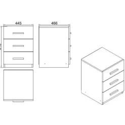 Emob Locelso lade - 18 mm dik - 44 breedte - Wit Clearance