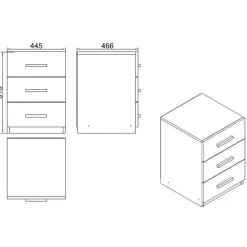 Emob Locelso lade - 18 mm dik - 44 breedte - Wit Clearance