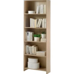 Emob Open boekenkast Bobby - 60 x 24 x 175 cm - Bruin