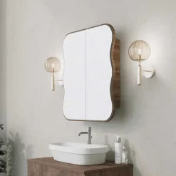 Emob Spiegelkast Woody Fashion - 50 x 12 x 45 cm - Walnut-design Online