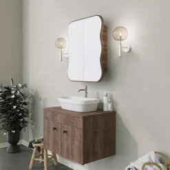 Emob Spiegelkast Woody Fashion - 50 x 12 x 45 cm - Walnut-design Online