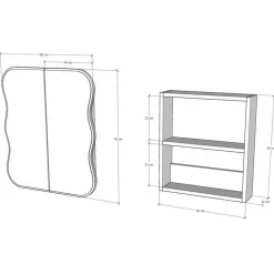 Emob Spiegelkast Woody Fashion - 50 x 12 x 45 cm - Walnut-design Online