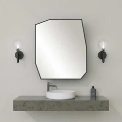 Emob Spiegelkast Woody Fashion - 50 x 12 x 45 cm - Zwart Hot