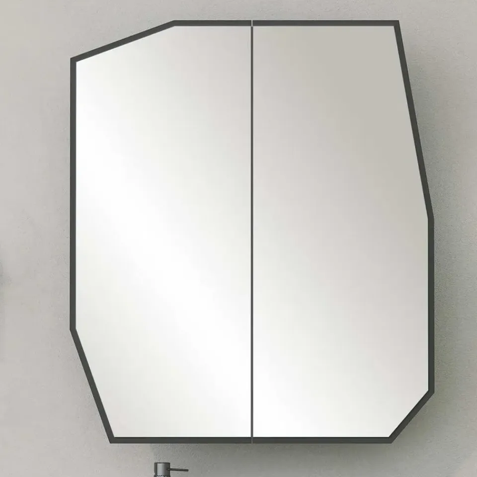 Emob Spiegelkast Woody Fashion - 50 x 12 x 45 cm - Zwart Hot