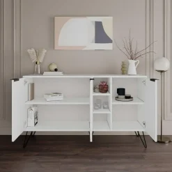 Emob Woody Fashion Console - 18 mm dik - 142x83x35 - Wit Online