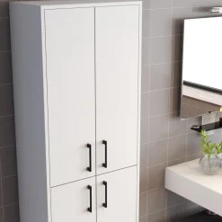 Emob Woody Fashion multifunctioneel kabinet - 18 mm dik - metalen poot wit Clearance