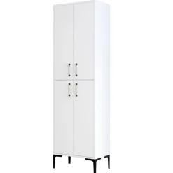 Emob Woody Fashion multifunctioneel kabinet - 18 mm dik - metalen poot wit Clearance