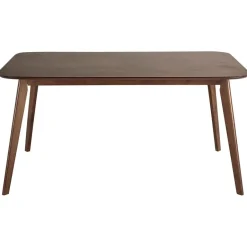 Beliani EPHRATA - Eettafel - Donkere houtkleur - 90 x 150 cm - MDF