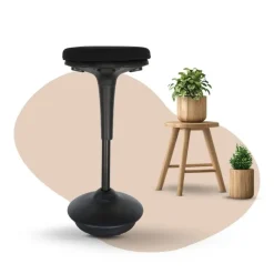Sedero Ergonomische zit-sta kruk / wiebelkruk Base - Zwart Best