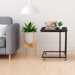 Erro Bijzettafel op wieltjes - 50x35x60cm - zwart New