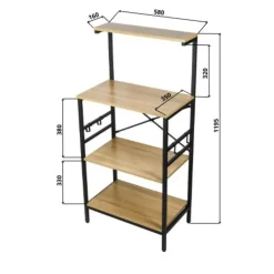 Erro Keukenrek - opbergrek keuken - 58x35x122cm Discount
