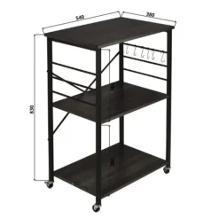 Erro Serveerwagen - keukentrolley - 60x40x89 cm - zwart Sale