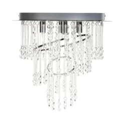 Beliani ESMELLE - Kroonluchter - Zilver - ⌀ 45 cm - Kristal Outlet