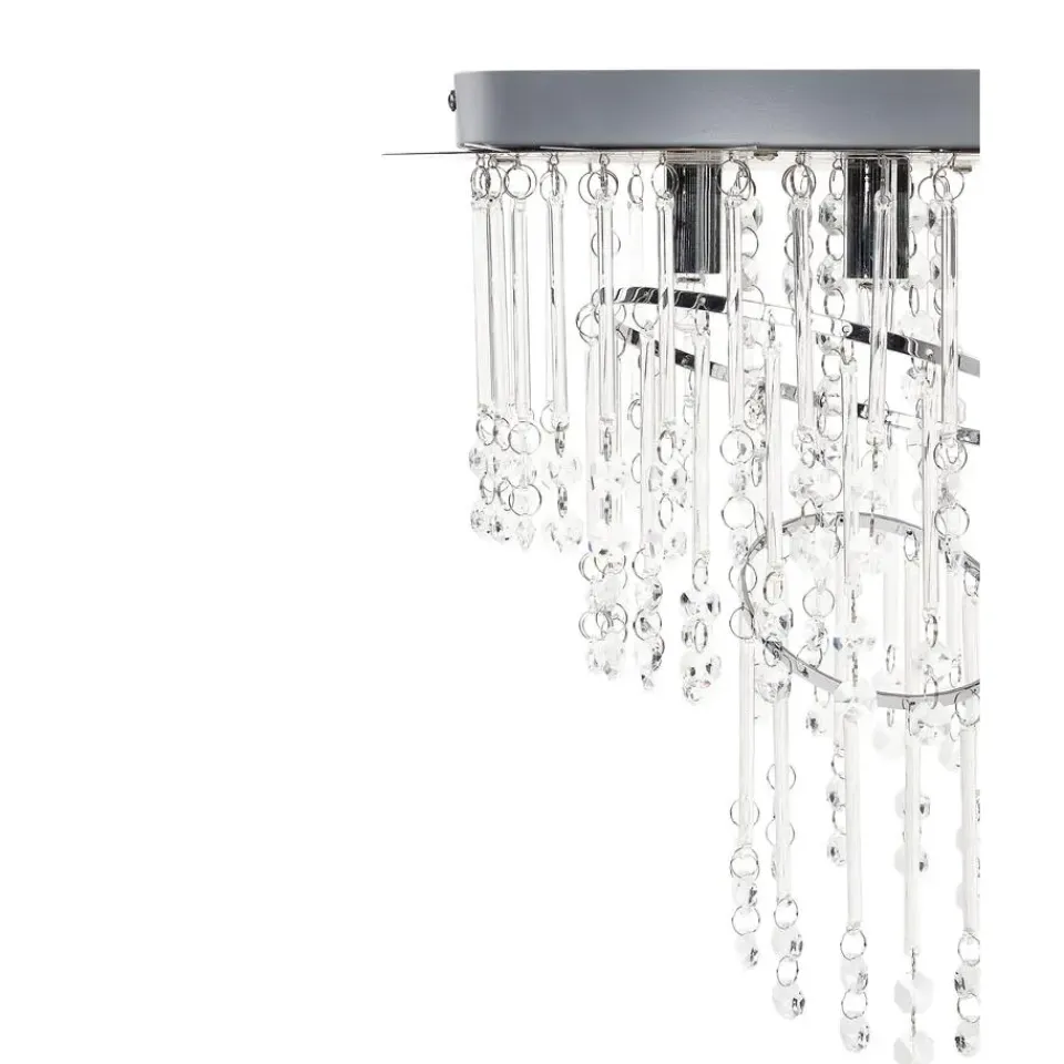 Beliani ESMELLE - Kroonluchter - Zilver - ⌀ 45 cm - Kristal Outlet