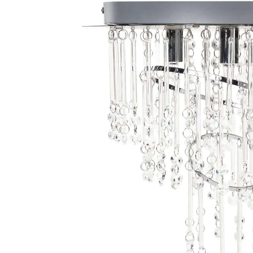 Beliani ESMELLE - Kroonluchter - Zilver - ⌀ 45 cm - Kristal Outlet