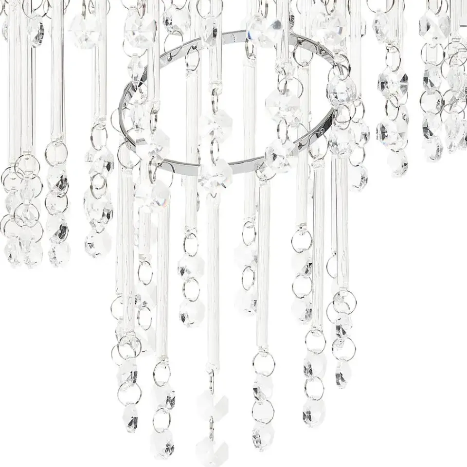 Beliani ESMELLE - Kroonluchter - Zilver - ⌀ 45 cm - Kristal Outlet